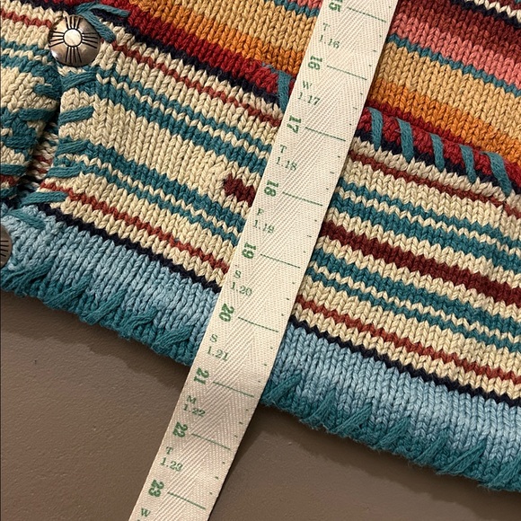 Incredible RARE Ralph Lauren Country VINTAGE cotton cardigan Southwest fits S M - Picture 6 of 12